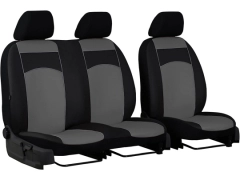 Pokrowce samochodowe do Opel Vivaro C (III) 2+1 (2019-...). Pokrowce miarowe skórzane w kolorze szary, pasują do Opel Vivaro C (III) 2+1 (2019-...).