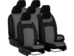 Pokrowce samochodowe do Renault Trafic 7m Spaceclass (2021-...). Pokrowce miarowe skórzane w kolorze szary, pasują do Renault Trafic 7m Spaceclass (2021-...).