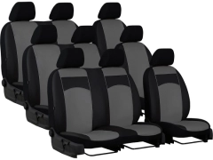 Pokrowce samochodowe do Renault Trafic 9m Spaceclass (2021-...). Pokrowce miarowe skórzane w kolorze szary, pasują do Renault Trafic 9m Spaceclass (2021-...).