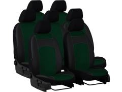 Pokrowce samochodowe do Renault Trafic 7m Spaceclass (2021-...). Pokrowce miarowe skórzane w kolorze zielony, pasują do Renault Trafic 7m Spaceclass (2021-...).