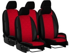 Pokrowce samochodowe do Renault Trafic III 1+1+3x1 (2014-...). Pokrowce miarowe skórzane w kolorze K-1 (czerwony), pasują do Renault Trafic III 1+1+3x1 (2014-...).