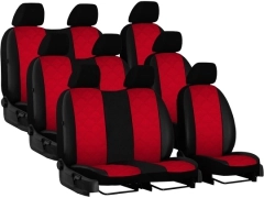 Pokrowce samochodowe do Renault Trafic 9m Spaceclass (2021-...). Pokrowce miarowe skórzane w kolorze K-1 (czerwony), pasują do Renault Trafic 9m Spaceclass (2021-...).