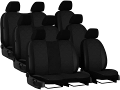 Pokrowce samochodowe do Renault Trafic 9m Spaceclass (2021-...). Pokrowce miarowe skórzane w kolorze K-2 (czarny), pasują do Renault Trafic 9m Spaceclass (2021-...).