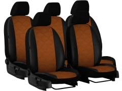 Pokrowce samochodowe do Renault Trafic III 1+1+3x1 (2014-...). Pokrowce miarowe skórzane w kolorze [NIEDOSTĘPNY] K-3 (brązowy), pasują do Renault Trafic III 1+1+3x1 (2014-...).