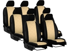 Pokrowce samochodowe do Peugeot Expert III 8m (2017-...). Pokrowce miarowe skórzane w kolorze K-4 (beżowy), pasują do Peugeot Expert III 8m (2017-...).