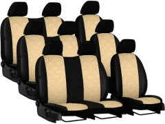 Pokrowce samochodowe do Renault Trafic 9m Spaceclass (2021-...). Pokrowce miarowe skórzane w kolorze K-4 (beżowy), pasują do Renault Trafic 9m Spaceclass (2021-...).