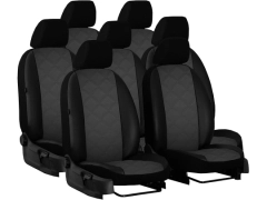 Pokrowce samochodowe do Toyota Prius III Plus 7m (2013-2016). Pokrowce miarowe skórzane w kolorze K-5 (szary), pasują do Toyota Prius III Plus 7m (2013-2016).