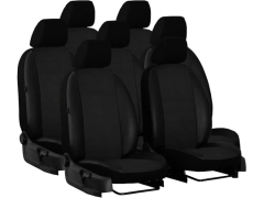 Pokrowce samochodowe do Renault Trafic 7m Spaceclass (2021-...). Pokrowce miarowe skórzane w kolorze P-2 (czarny), pasują do Renault Trafic 7m Spaceclass (2021-...).