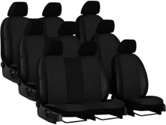 Pokrowce samochodowe do Renault Trafic 9m Spaceclass (2021-...). Pokrowce miarowe skórzane w kolorze P-2 (czarny), pasują do Renault Trafic 9m Spaceclass (2021-...).