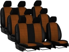 Pokrowce samochodowe do Renault Trafic 9m Spaceclass (2021-...). Pokrowce miarowe skórzane w kolorze [NIEDOSTĘPNY] P-3 (brązowy), pasują do Renault Trafic 9m Spaceclass (2021-...).
