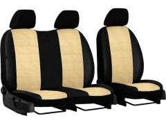 Pokrowce samochodowe do Opel Vivaro C (III) 2+1 (2019-...). Pokrowce miarowe skórzane w kolorze P-4 (beżowy), pasują do Opel Vivaro C (III) 2+1 (2019-...).