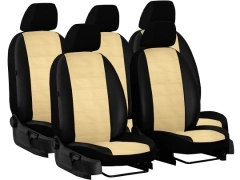 Pokrowce samochodowe do Renault Trafic III 1+1+3x1 (2014-...). Pokrowce miarowe skórzane w kolorze P-4 (beżowy), pasują do Renault Trafic III 1+1+3x1 (2014-...).
