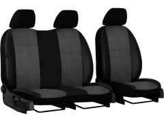 Pokrowce samochodowe do Opel Vivaro C (III) 2+1 (2019-...). Pokrowce miarowe skórzane w kolorze P-5 (szary), pasują do Opel Vivaro C (III) 2+1 (2019-...).
