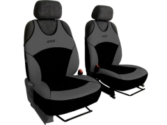 Koszulki samochodowe, Koszulki na siedzenia welurowe, materiałowe w kolorze szary (wzór A),.