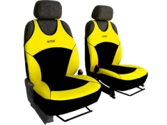 Koszulki samochodowe, Koszulki na siedzenia welurowe, materiałowe w kolorze żółty (wzór A),.