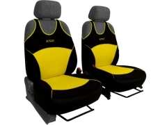 Koszulki samochodowe, Koszulki na siedzenia welurowe, materiałowe w kolorze żółty (wzór B),.