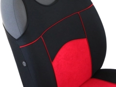 Koszulki samochodowe, Koszulki na siedzenia welurowe w kolorze czerwony,.