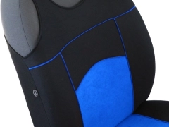 Koszulki samochodowe, Koszulki na siedzenia welurowe w kolorze niebieski,.