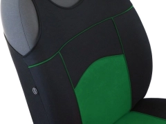 Koszulki samochodowe, Koszulki na siedzenia welurowe w kolorze zielony,.