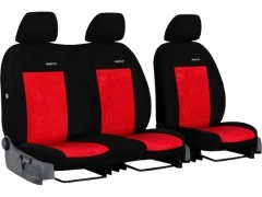 Pokrowce samochodowe do Opel Vivaro C (III) 2+1 (2019-...). Pokrowce miarowe welurowe w kolorze czerwony, pasują do Opel Vivaro C (III) 2+1 (2019-...).