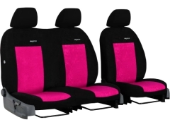 Pokrowce samochodowe do Opel Vivaro C (III) 2+1 (2019-...). Pokrowce miarowe welurowe w kolorze różowy, pasują do Opel Vivaro C (III) 2+1 (2019-...).