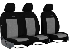 Pokrowce samochodowe do Opel Vivaro C (III) 2+1 (2019-...). Pokrowce miarowe welurowe w kolorze szary, pasują do Opel Vivaro C (III) 2+1 (2019-...).