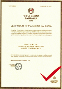 Firma godna zaufania 2016